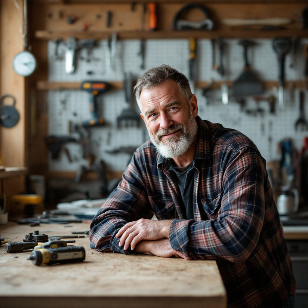 Pete Kowalski in his workshop